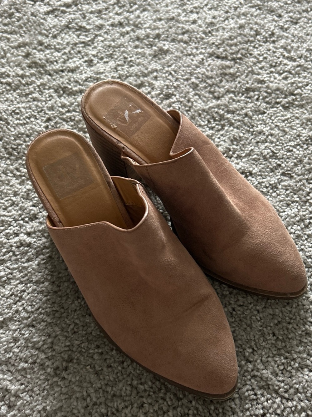Dolce Vita Women's Tan Suede Pointed-Toe Mule